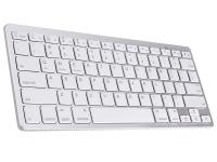 Kompakt vitt trådlöst Bluetooth-tangentbord med 78 tangenter, kompatibelt med PC, iPad och Mac