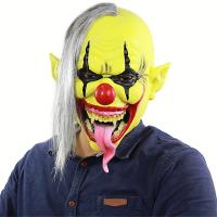 Gul clown Halloweenmask
