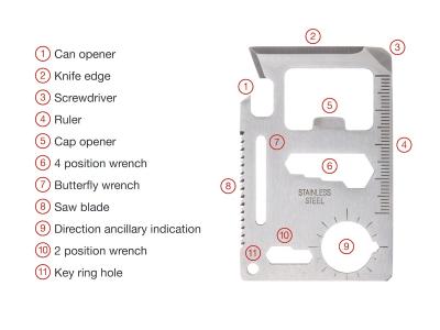 Survival Card - Multiverktyg 3 Pack