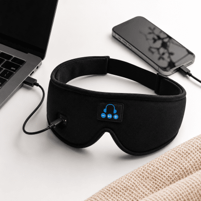 3D SleepPhones Sovhörlurar Bluetooth – Sovmask för Sidosovare