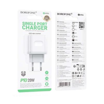 Väggladdare 20W USB-C Power Delivery Snabbladdare