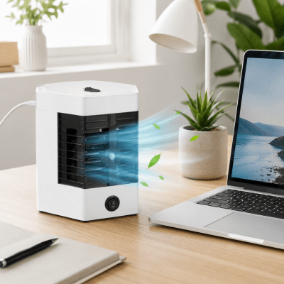 Arctic Pro Luftkylare med Fläkt och Luftfuktare – Portabel Mini Air Cooler