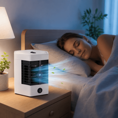 Arctic Pro Luftkylare med Fläkt och Luftfuktare – Portabel Mini Air Cooler