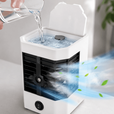 Arctic Pro Luftkylare med Fläkt och Luftfuktare – Portabel Mini Air Cooler