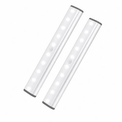 LED ljusbarer med rörelsesensorer vittljus 2-pack