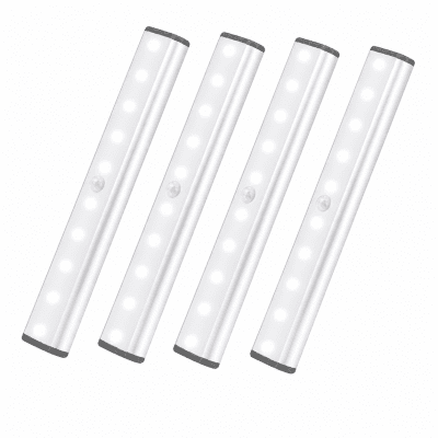 LED ljusbarer med rörelsesensorer vittljus 4-pack