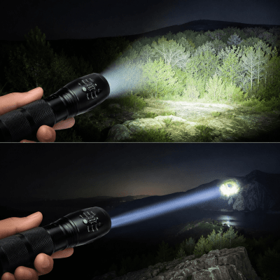 Superstark LED Ficklampa 3500LM – Vattentät Teleskopfokus XM-L T6