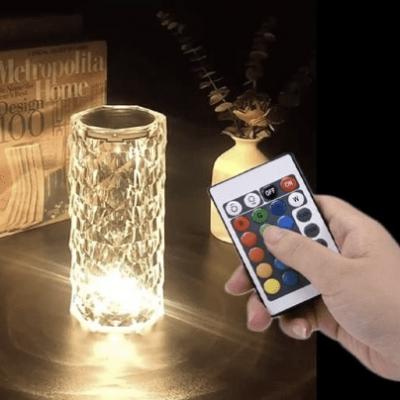 Trådlös Bordslampa LED Kristall - 16 Färger