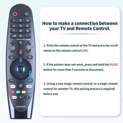 Magic Remote Ersättningskontroll till LG Smart TV (AKB75855501)