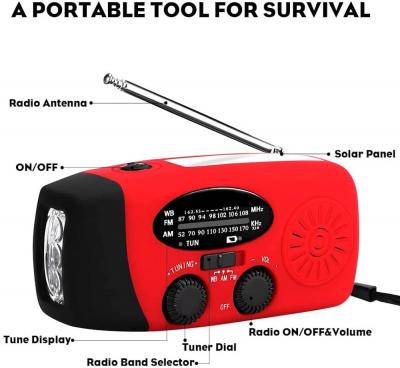 Vevradio med Solceller & Powerbank