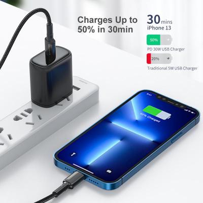 KUULAA USB-C till Lightning PD 30W Nylonkabel - 1m