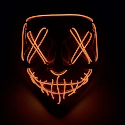 Halloween El Wire Purge LED Mask Orange