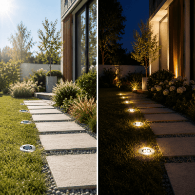 LED Solcellslampor med Spotlights för Trädgården