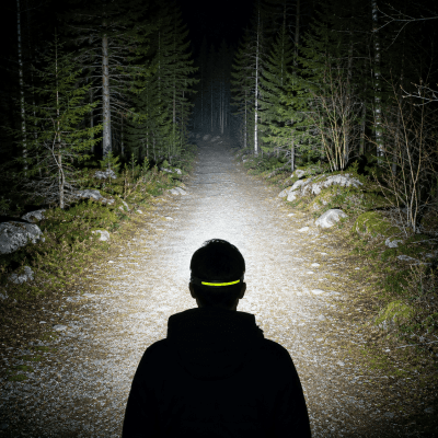 Pannlampa Uppladdningsbar LED 350LM – Vattentät Pannlampa för Löpning, Camping & Fiske