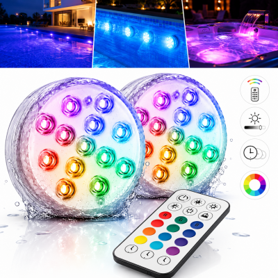 Vattentät LED Poolbelysning med Fjärrkontroll
