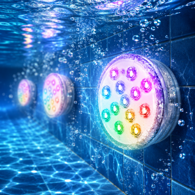 Vattentät LED Poolbelysning med Fjärrkontroll