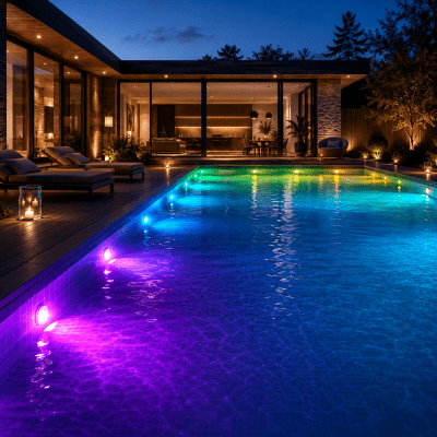 Vattentät LED Poolbelysning med Fjärrkontroll