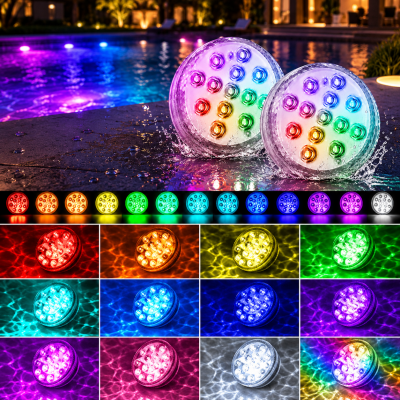 Vattentät LED Poolbelysning med Fjärrkontroll