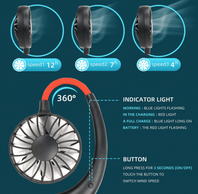 Justerbar Nackfläkt