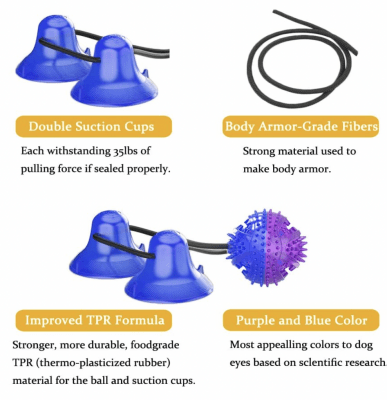 Hundleksak dragkamp blå