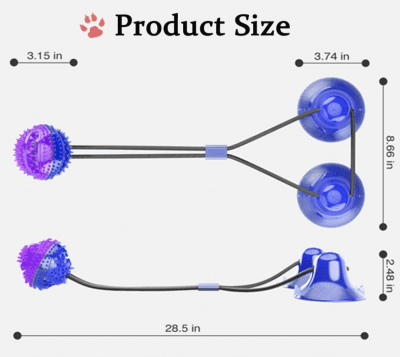 Hundleksak dragkamp blå