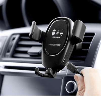 Mobilhållare till bilen med Trådlös Qi laddare