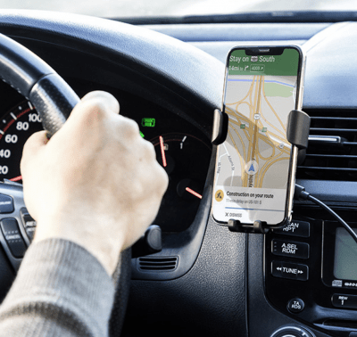 Mobilhållare till bilen med Trådlös Qi laddare