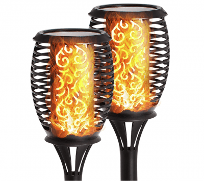 LED Fackla med Solceller för trädgården 2 pack