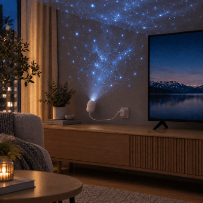 Nattlampa Barn med Stjärnhimmel Projektor