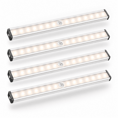 Trådlös LED-lampa med Rörelsesensor 21 cm – Dimbar & Uppladdningsbar