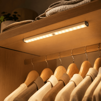 Trådlös LED-lampa med Rörelsesensor 21 cm – Dimbar & Uppladdningsbar