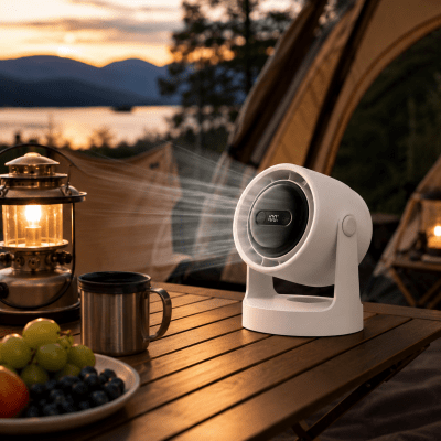 Uppladdningsbar Mini Fläkt med LED-Ljus & Aromaterapi – 100 Hastigheter