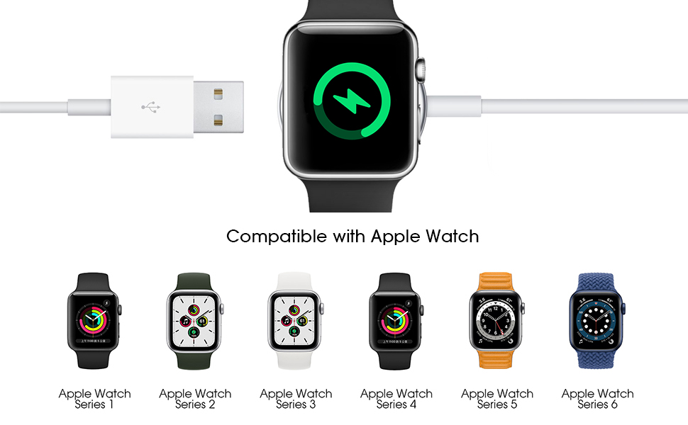 Laddare till Apple Watch Series 1/23/4/5/6